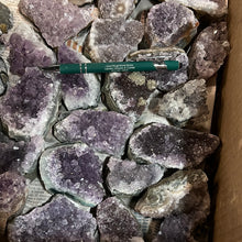 Amethyst crystals on Matrix from Brazil 1 pound Roughstone.Rocks LLC