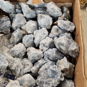 Rough Calcite Blue Washed from Mexico 10 pounds Roughstone.Rocks LLC