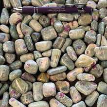 Ruby in Fuchsite Tumbles UV 100 grams Roughstone.Rocks LLC