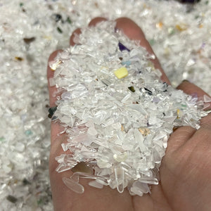 Tumbled Chip Quartz Mix 1 pound Roughstone.Rocks LLC