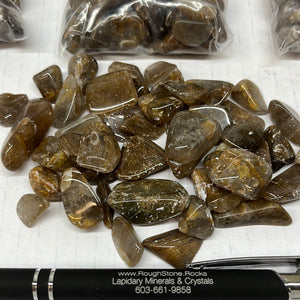 Tumbled Rutilated Smoky Quartz from Zambia 100 grams Roughstone.Rocks LLC