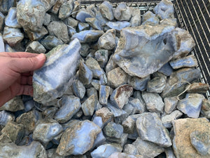Rough Blue Lace Agate from Malawi 10 pounds Roughstone.Rocks LLC