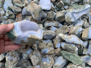 Rough Blue Lace Agate from Malawi 10 pounds Roughstone.Rocks LLC