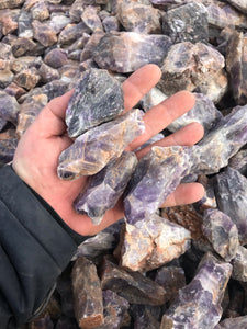 Rough Chevron Amethyst from Zambia 1 pound Roughstone.Rocks LLC