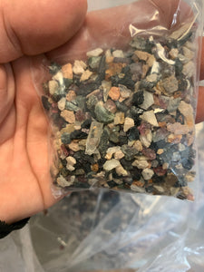 Tourmaline pink and green chips 100 grams Roughstone.rocks LLC